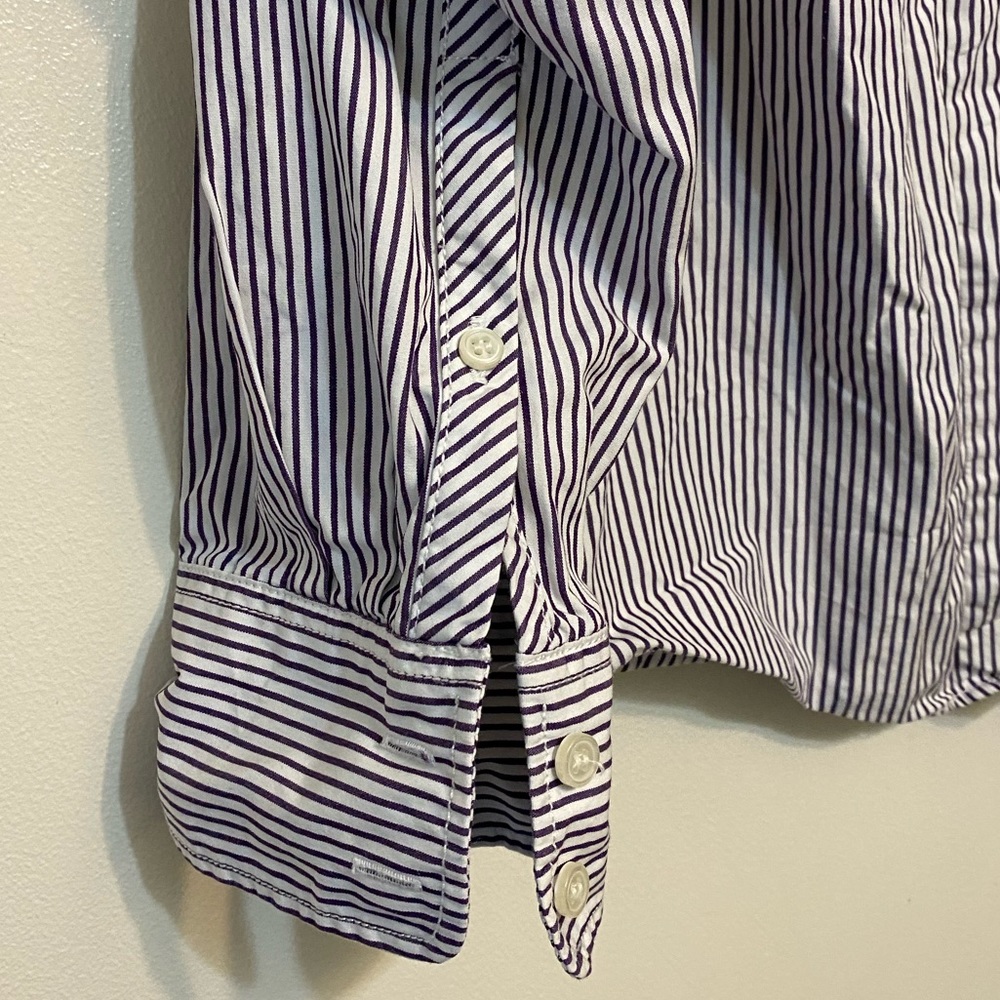 Like New J.Crew striped button down dress shirt XL - Picture 4 of 8